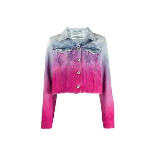 OFF-WHITE SS21 Denim Jackets Women's Rose Red