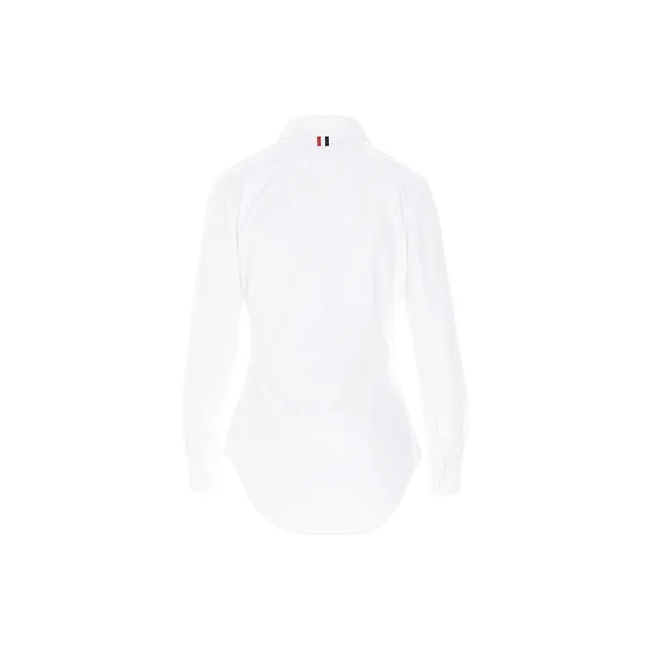THOM BROWNE Oversized bow Poplin Cotton Shirt-1