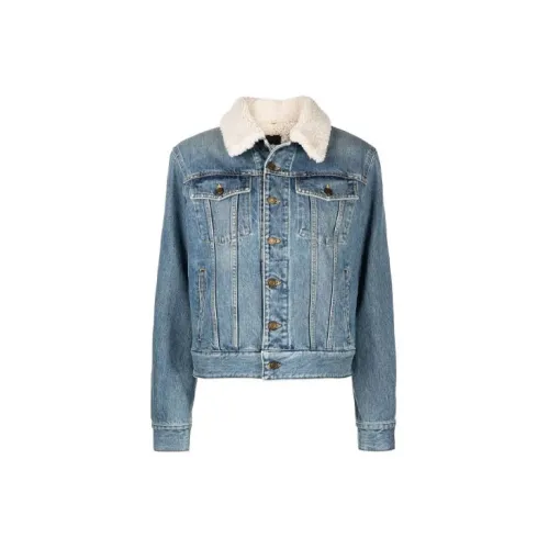 SAINT LAURENT Denim Jackets Women's Blue