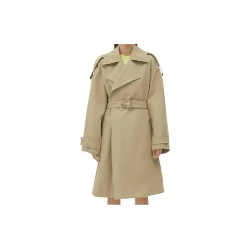 Bottega Veneta Trench Coats Women's Khaki