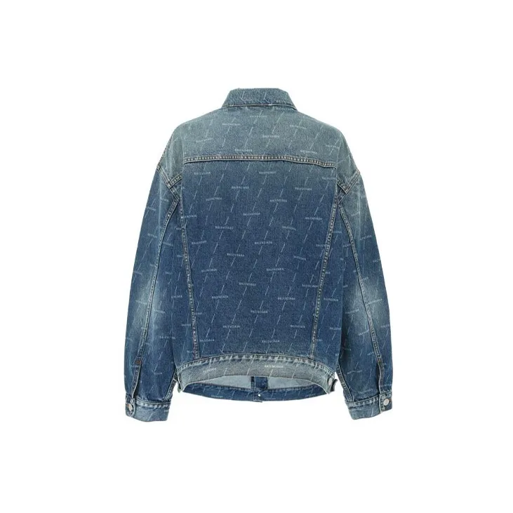 Balenciaga Large Fit Denim Jacket 'Authentic Dark Blue'-1
