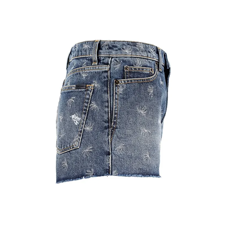 SAINT LAURENT Denim Shorts Women's Blue-3
