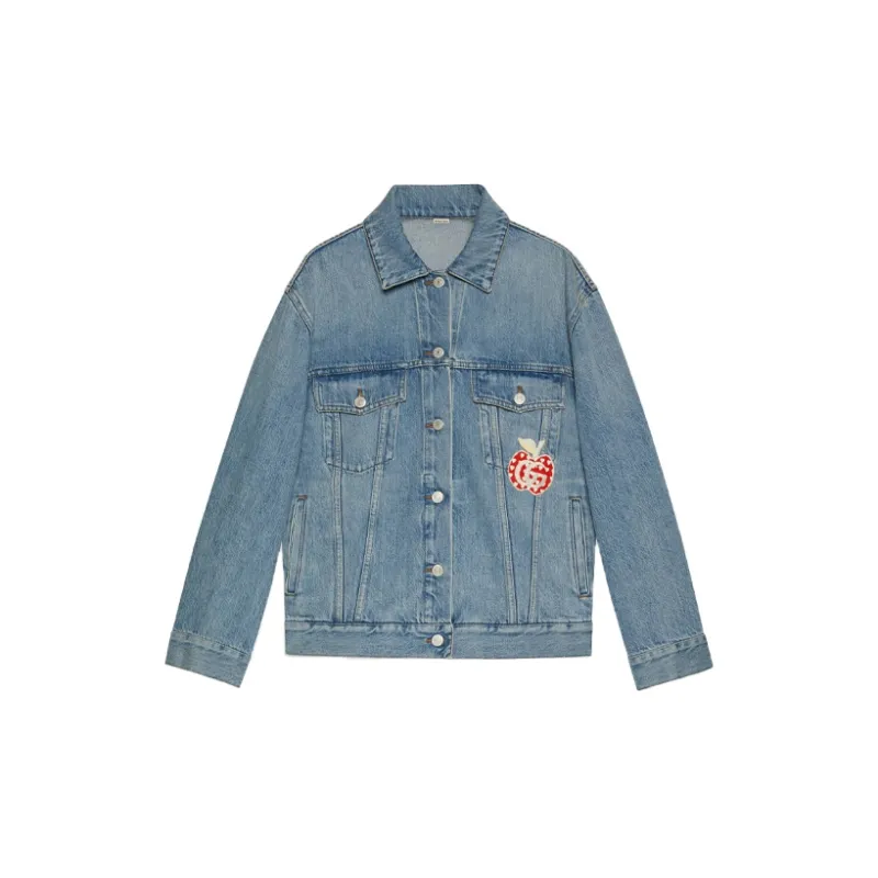 GUCCI Denim Jacket Women's Blue-1