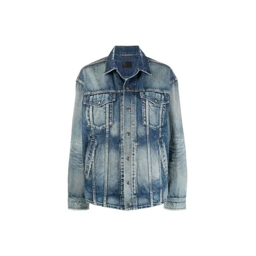 SAINT LAURENT Denim Jackets Women's Blue