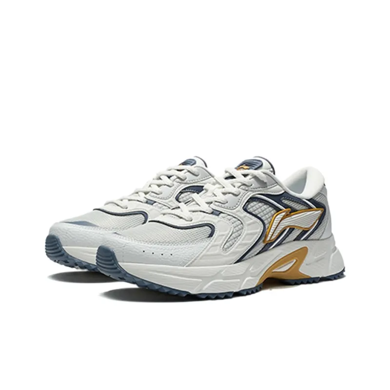 LiNing Li Ning Running Collection Low Top Running Shoes Men's White Gray-2