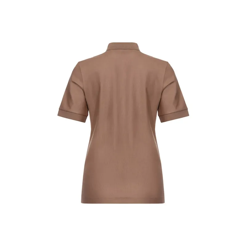Burberry Women'ss Monogram Motif Pique Cotton Polo Shirt Camel-1