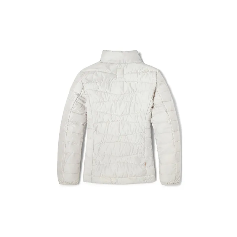 Timberland Solid Color Stand Collar Puffer Jacket Women's White-1