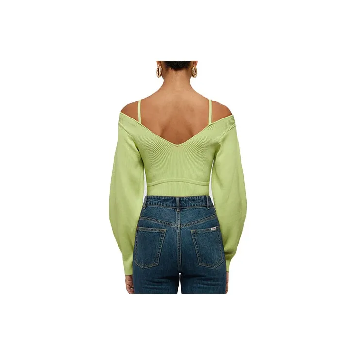 Self portrait SS22 Sweater Women's Fruit Green-1