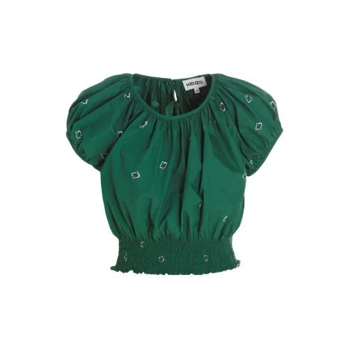 KENZO Crop Tops Women's Green