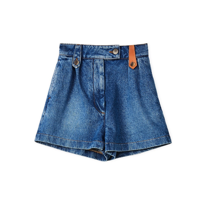 LOEWE Denim Shorts Apparel Women on Sale & Authentic - POIZON