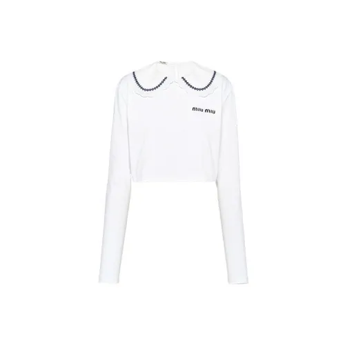 MIU MIU Crop Tops Women's White