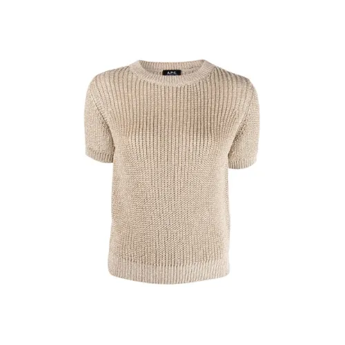 A.P.C Crop Tops Women's Light Gold