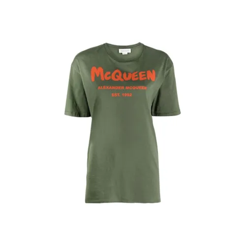 Alexander McQueen T-Shirts Women's Khaki Green