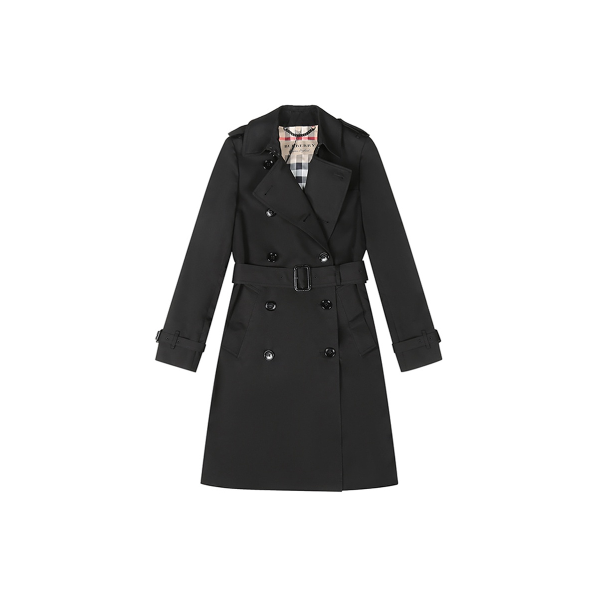 ecfcdwshop trends trench coat burberry black POIZON