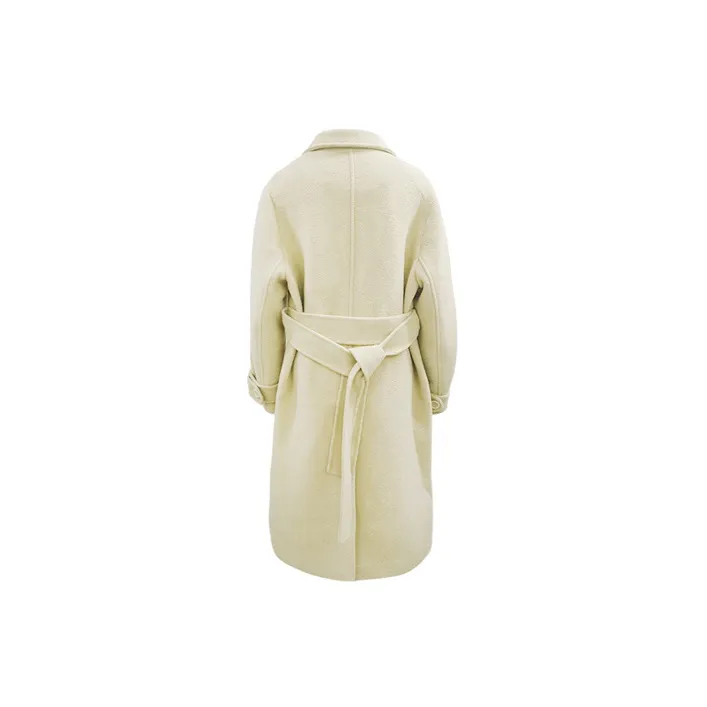 Even Vintage Coats Women's Cream Yellow-1