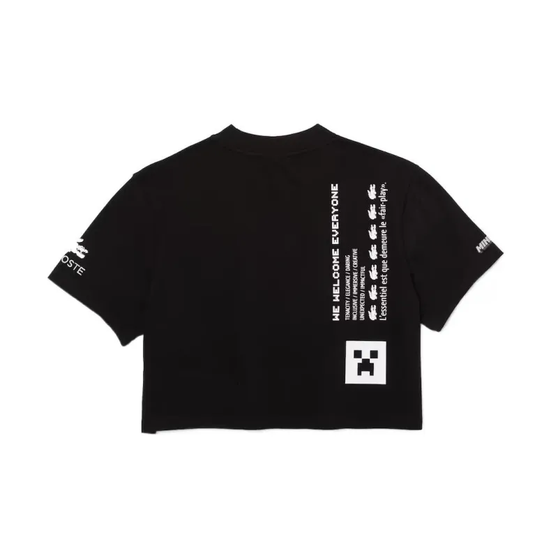 LACOSTE Minecraft T-Shirt Women's Black-1