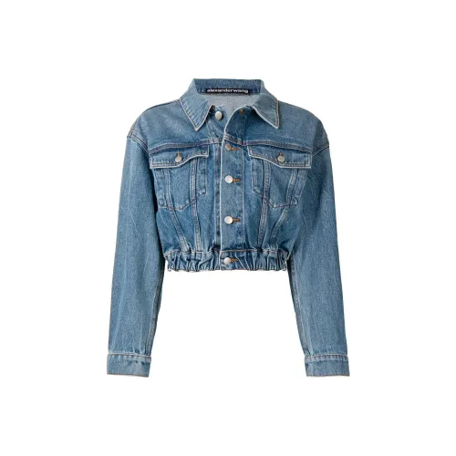 Alexander Wang Cropped Coats Women's Blue