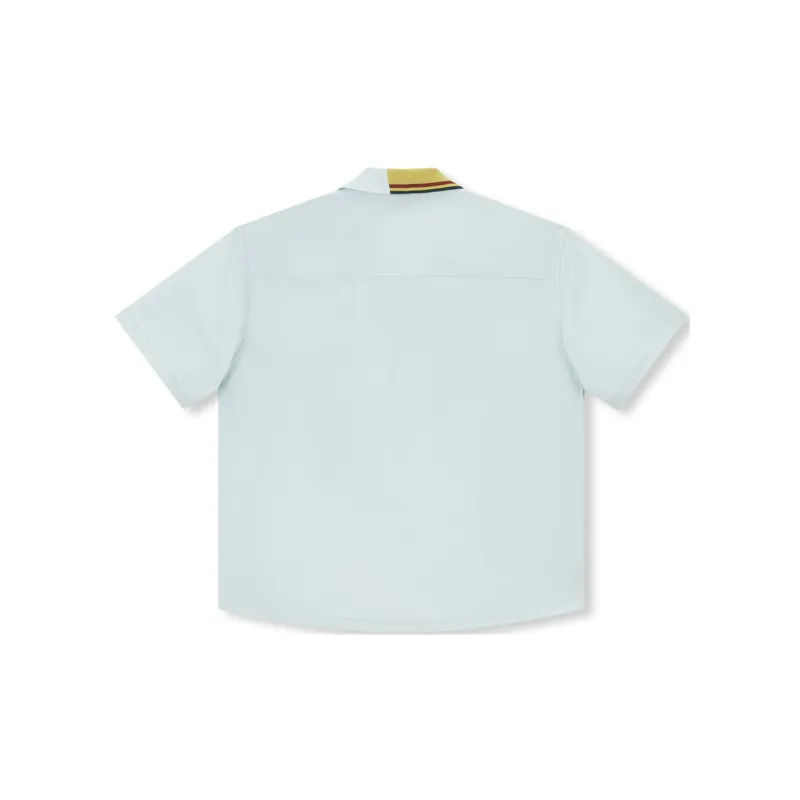 CONKLAB Letter Plant And Floral Loose Fit Polo Shirt Summer Unisex-5