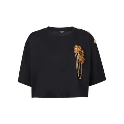 BALMAIN Crop Top Women's Black