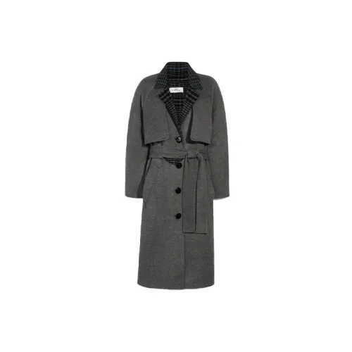 COACH Trench Coats Women's Gray