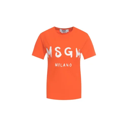 MSGM T-Shirts Women's Orange Red