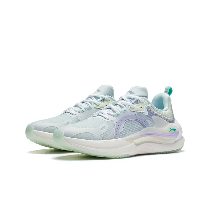 LiNing Spark Anti-Slip And Wear-Resistant Lightweight Low-Top Sports Casual Shoes Women's Turquoise-2