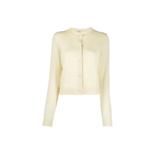 MIU MIU Cashmere Sweaters Women's Apricot Cream