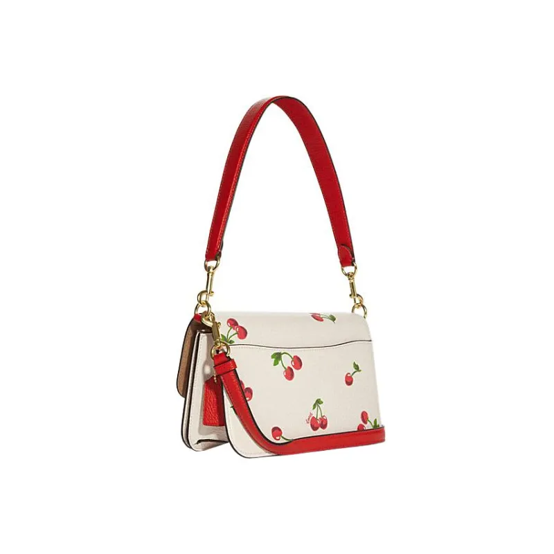 COACH Brynn Cow Leather Handbag, Shoulder Bag, Crossbody Bag Medium Size Women's White-1