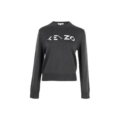 KENZO Letter Logo Sweaters Women's Gray