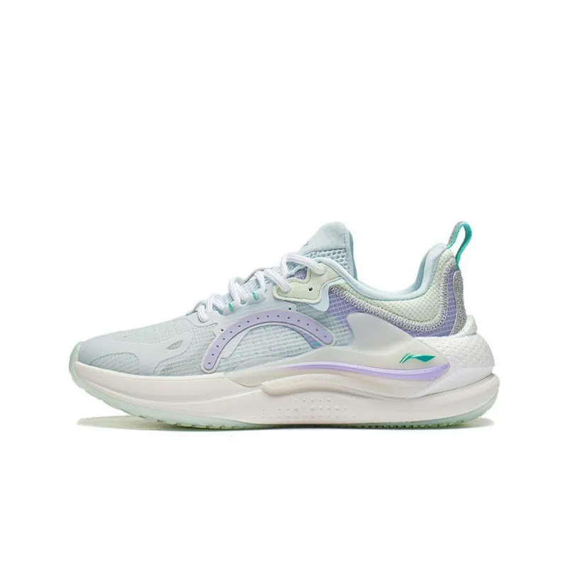 LiNing Spark Anti-Slip And Wear-Resistant Lightweight Low-Top Sports Casual Shoes Women's Turquoise-0