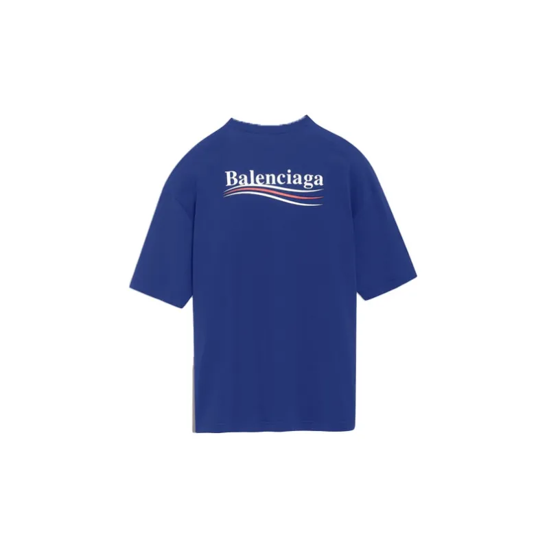 Balenciaga T-Shirt Loose Fit Style Women's Royal Blue-1