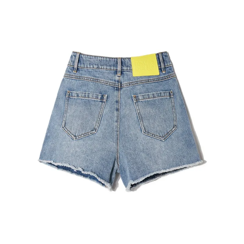 Fiona Chen Denim Shorts Women's Blue-1