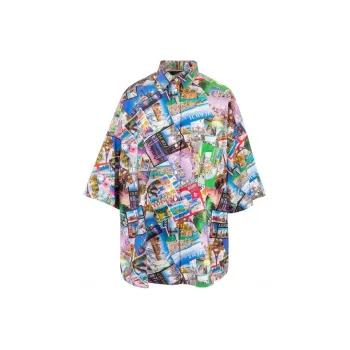 Balenciaga Shirt Loose Fit Style Women's Multicolor