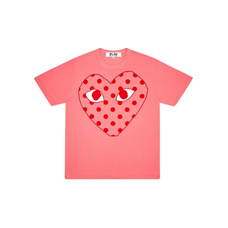 CDG Play T Shirts Women's Pink-0