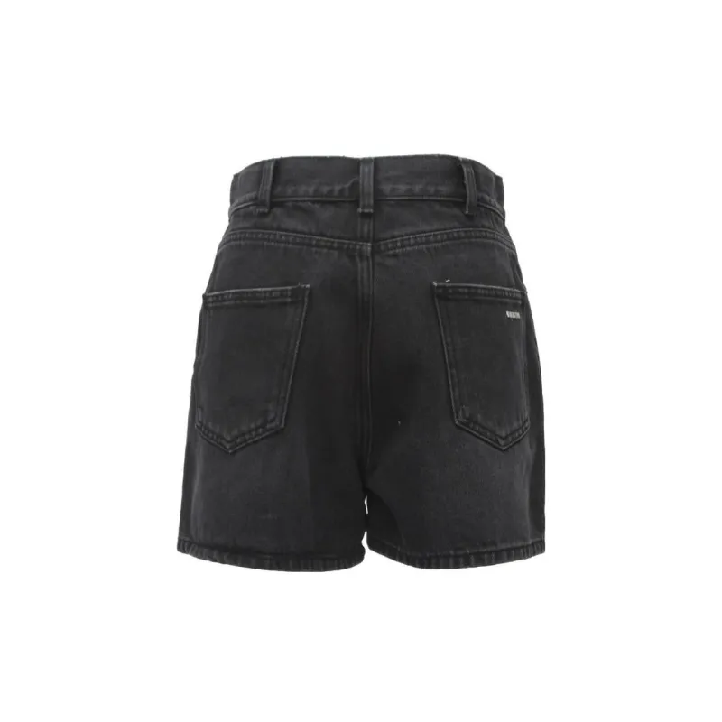 WE11DONE Denim Shorts Women's Black-1