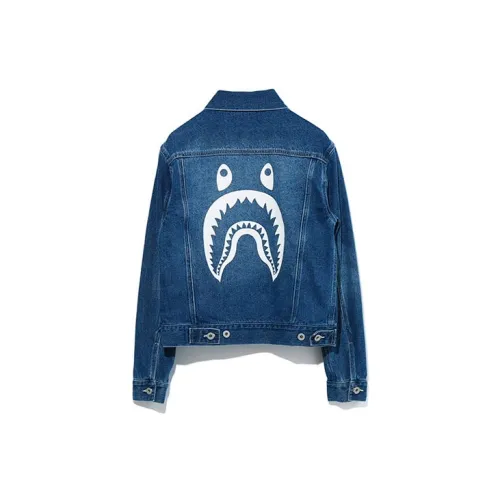 A BATHING APE Bape Denim Jackets Women's Blue