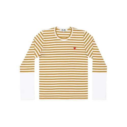 CDG Play T-Shirts Women's Mustard Yellow