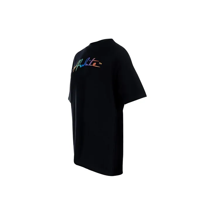 OFF WHITE Women's Rainbow Tomboy T Shirt Black/Multi-2
