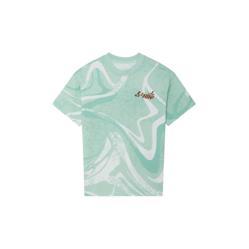 LiNing Drop Shoulder Sleeve T Shirt Women's Verdant Leaf Green-1