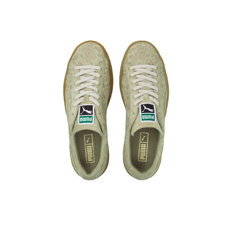 PUMA Suede Crepe Embroidery 'Green Brown'-3