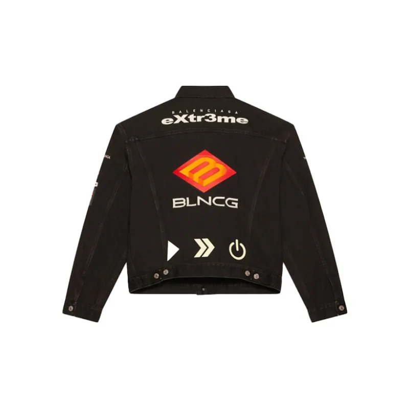Balenciaga Denim Jackets Women's Black-1