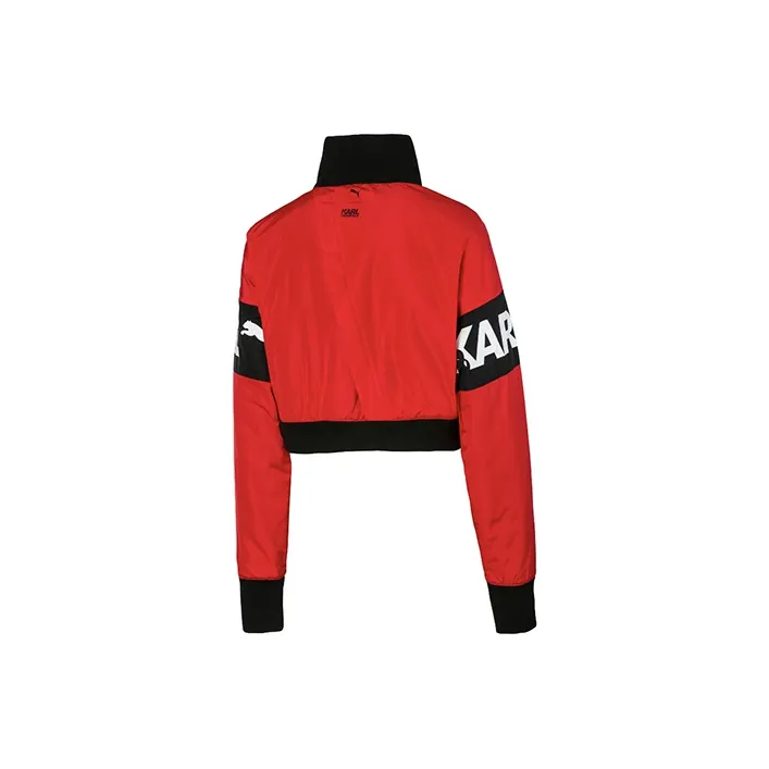 PUMA X KARL LAGERFELD Cropped Coats Women's Red-1