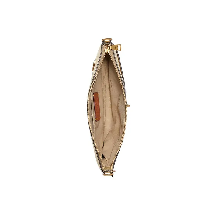 COACH Polly Pebbled Leather Crossbody Bag Shoulder Bag Medium Size Women's Champagne Gold-3