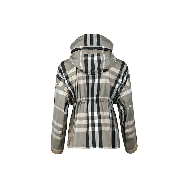 Burberry Bacton Check Hooded Jacket 'Dusty Sand'-1