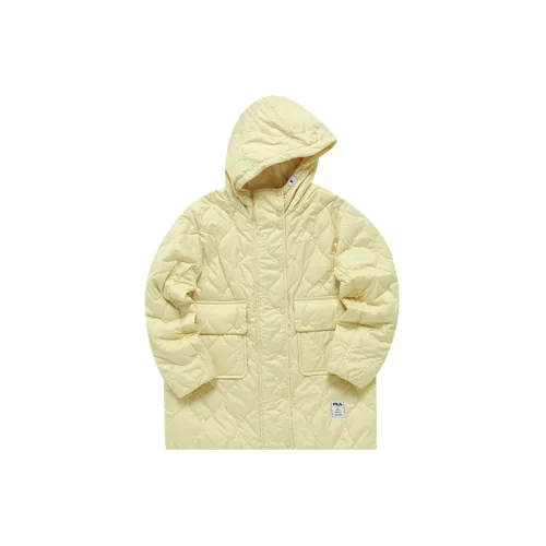 Mihara Yasuhiro X FILA MIHARA YASUHIRO Collaboration Collection Puffer Jackets Women's Pale Banana Yellow