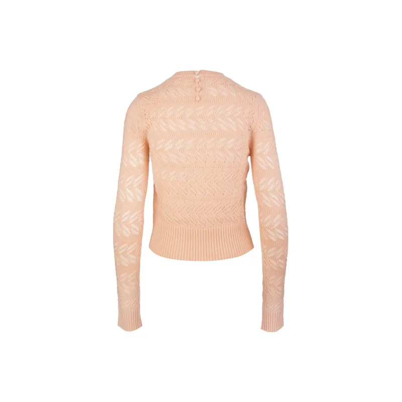 SportMax Perforated Crewneck Knitted Jumper-1