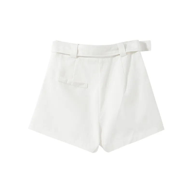 YUMOMO STAR Casual Shorts Women's Versatile White-1