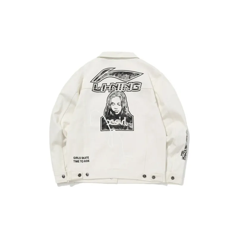 X-girl X LINING Jackets Women's Mist White-1