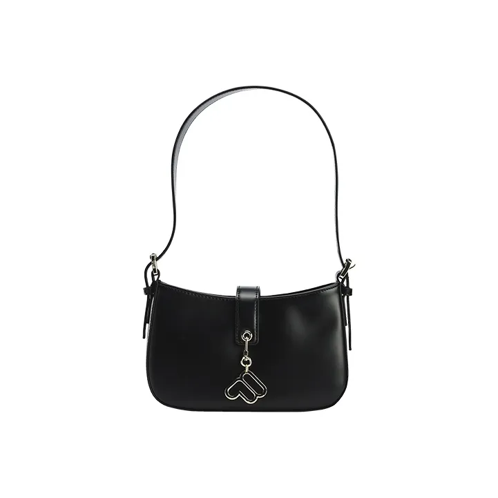 FILA Synthetic Leather Shoulder Bag Crossbody Bag Extra Small Women's Jet Black-0
