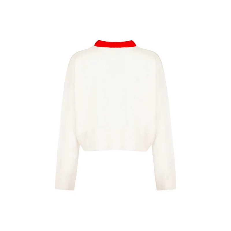LOEWE Loose Fit Sweater Women's White-1